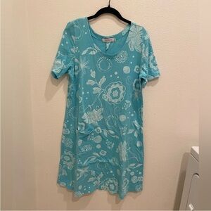 Vintage Fresh Produce Floral Dress – Size Medium – 100% Cotton –